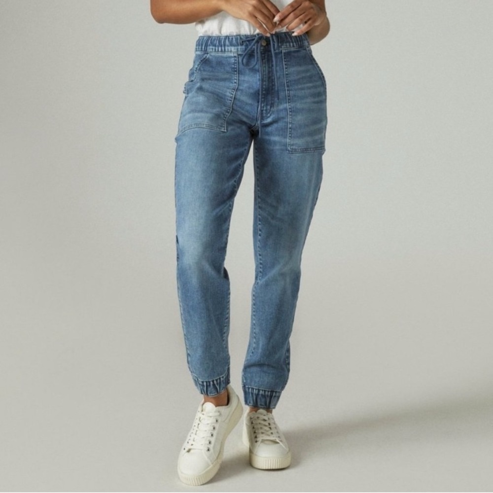 Lucky Brand Denim Jogger Ideal Elastic Waist Zip Button 4 / 27